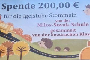 Spende für die Igelstation Stommeln