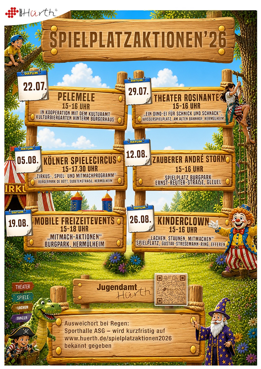 Spielplatzaktionen in den Sommerferien in Hürth Spielplatzaktionen in den Sommerferien in Hürth